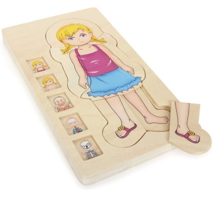 layers puzzle-body parts anatomy - girl-3