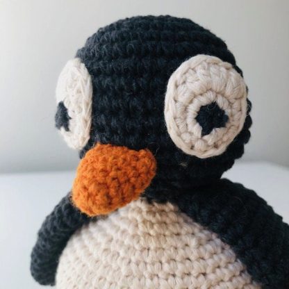 Penguin Olivia - Organic Cotton - Handmade - doll face