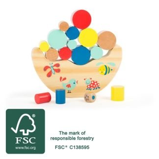 stacking balance move it - sensory motor skills wooden toy main photo with FSC logo